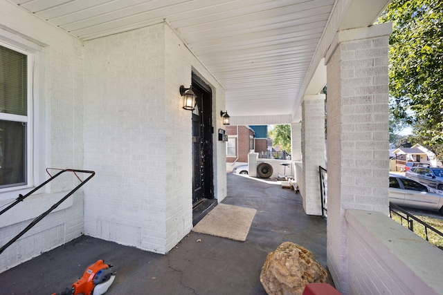 view of patio with a porch