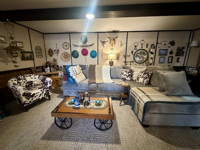 view of carpeted living room