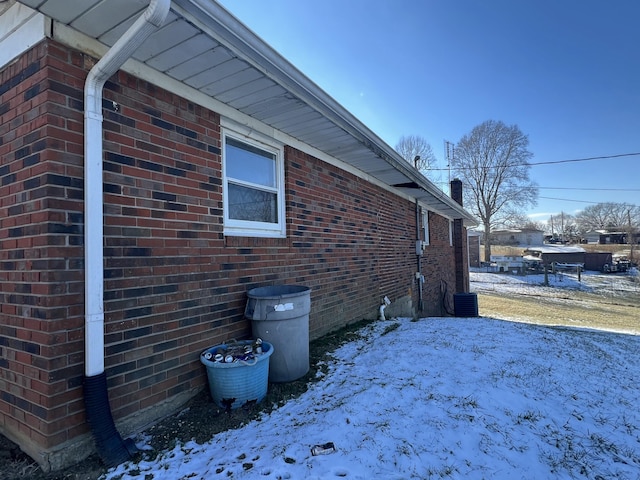 view of snowy exterior