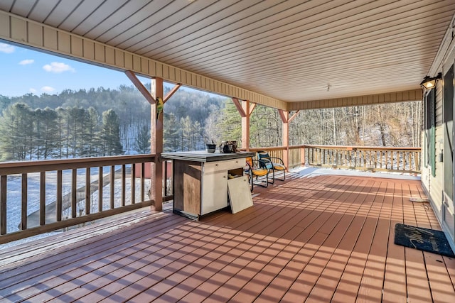 view of wooden terrace