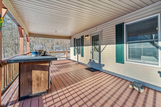 view of wooden deck