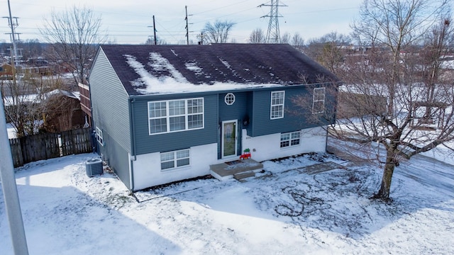 raised ranch with central AC unit