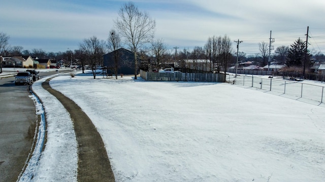 view of snowy yard