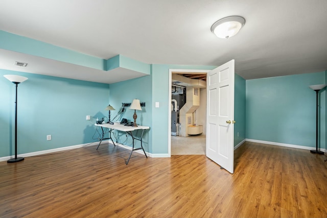 interior space featuring hardwood / wood-style flooring