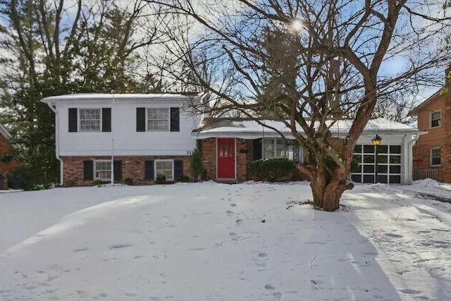 tri-level home with a garage