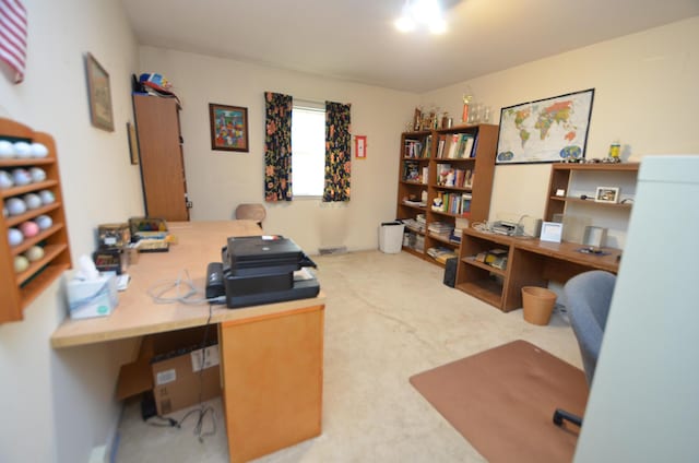 view of carpeted office