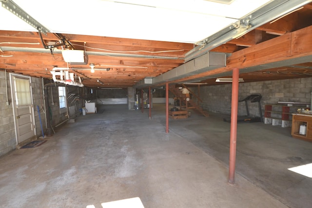 view of basement