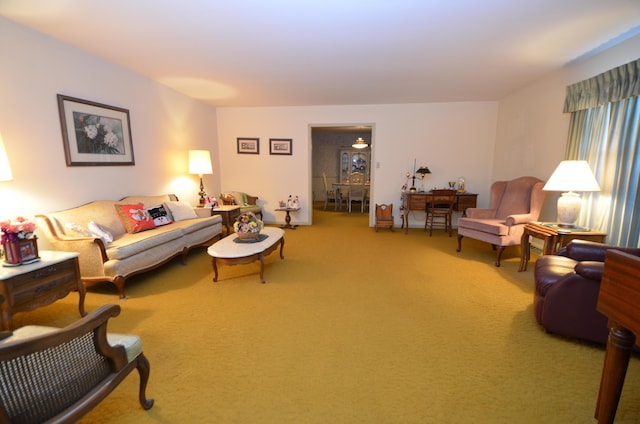 view of carpeted living room