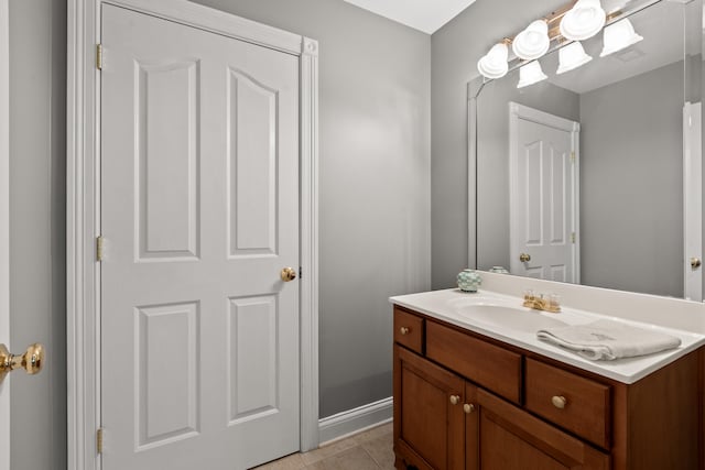 bathroom featuring vanity and tile patterned floors