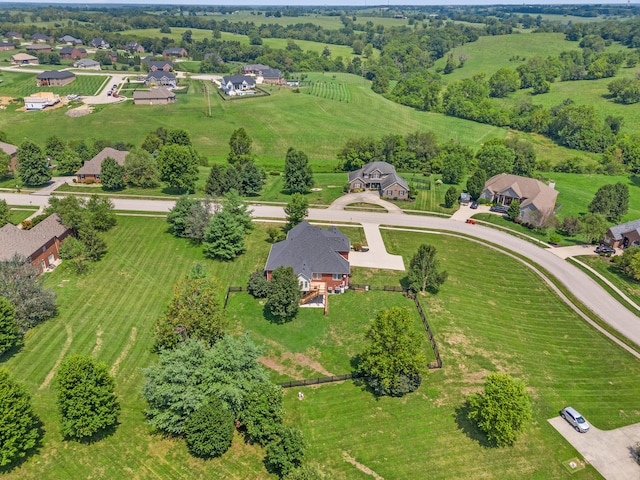 bird's eye view featuring a rural view