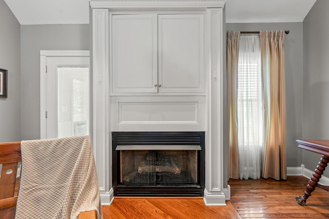 details featuring hardwood / wood-style flooring