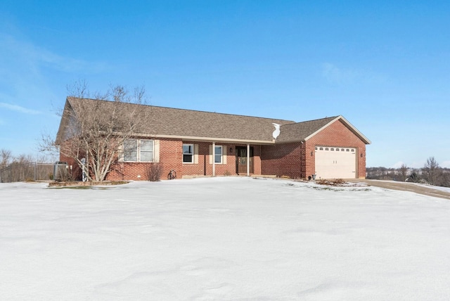 ranch-style home with a garage