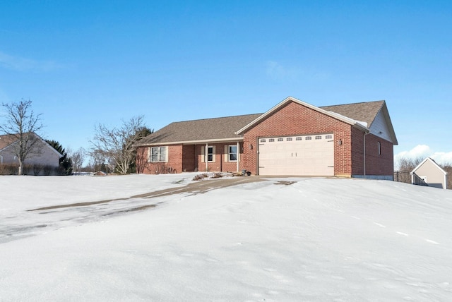 ranch-style home with a garage