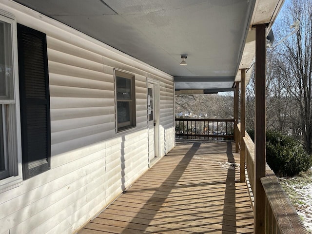 view of wooden terrace