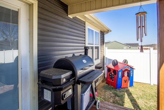 view of patio / terrace featuring area for grilling