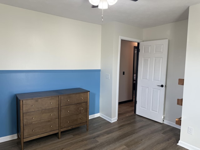 bedroom featuring dark hardwood / wood-style floors