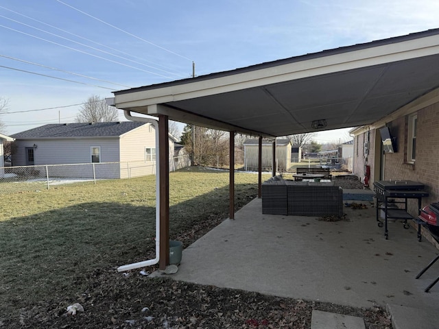 view of patio with an outdoor hangout area