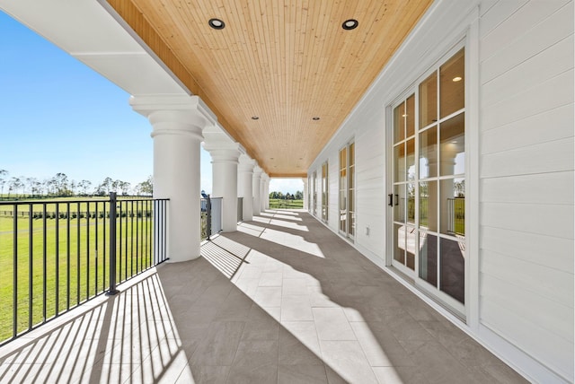 balcony with a porch