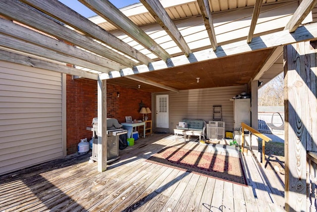 deck featuring an outdoor hangout area