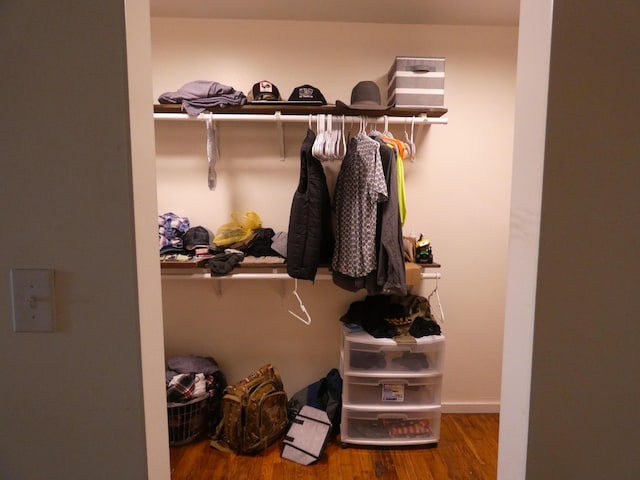 613 Little Hardwicks Creek Rd, Clay City, KY 40312 - spacious closet featuring hardwood / wood-style flooring