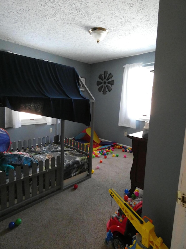 613 Little Hardwicks Creek Rd, Clay City, KY 40312 - bedroom featuring carpet floors and a textured ceiling