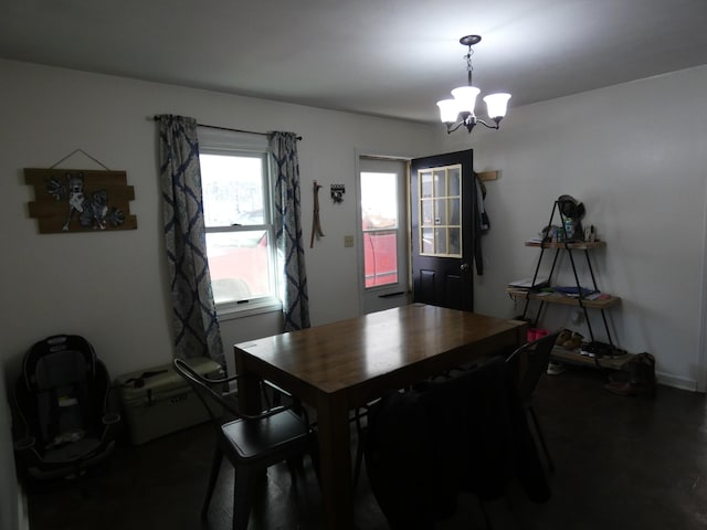 613 Little Hardwicks Creek Rd, Clay City, KY 40312 - dining space with an inviting chandelier