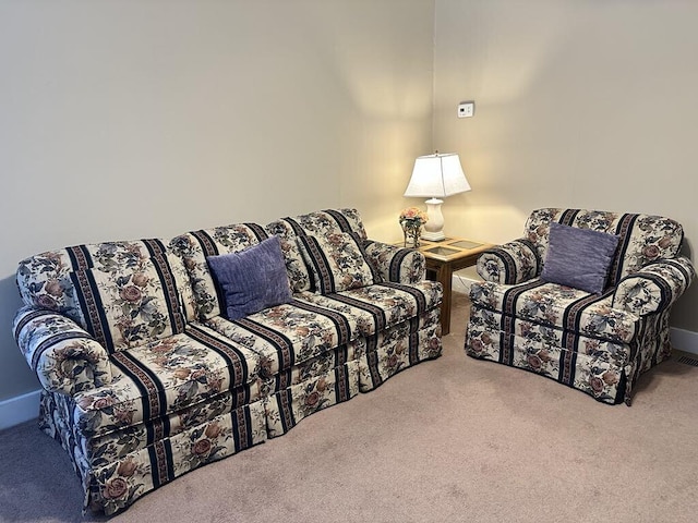 view of carpeted living room