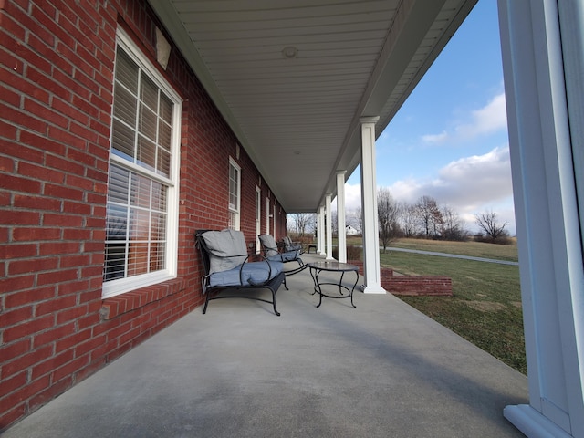 view of patio / terrace with covered porch