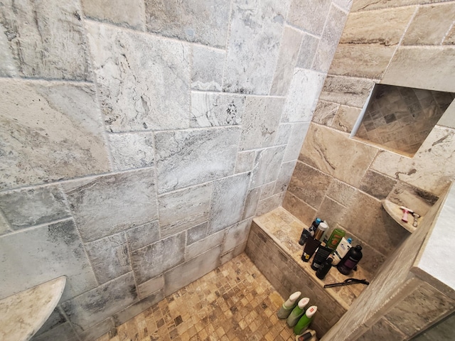 details featuring tiled shower