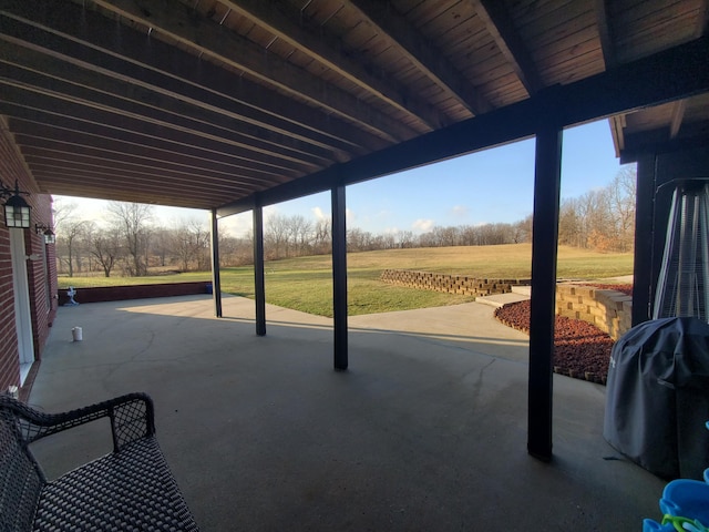 view of patio featuring area for grilling