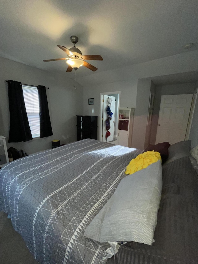 bedroom with a ceiling fan