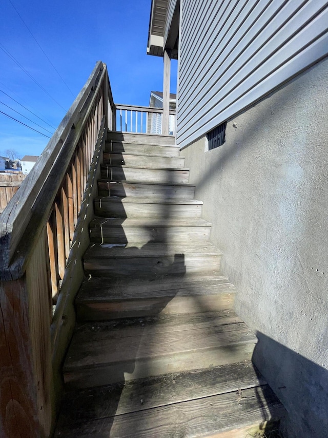 view of stairs