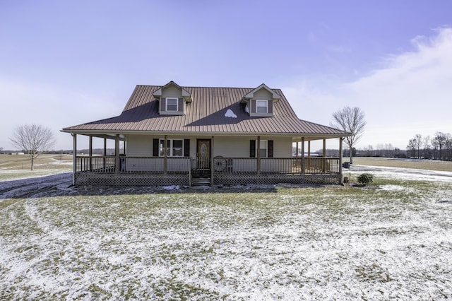 view of front of property with a porch