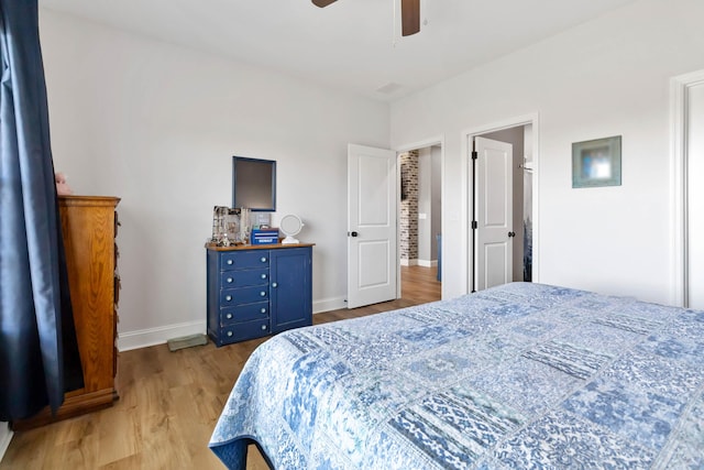 288 Liam Way, Paint Lick, KY 40461 - bedroom featuring baseboards, ceiling fan, and wood finished floors