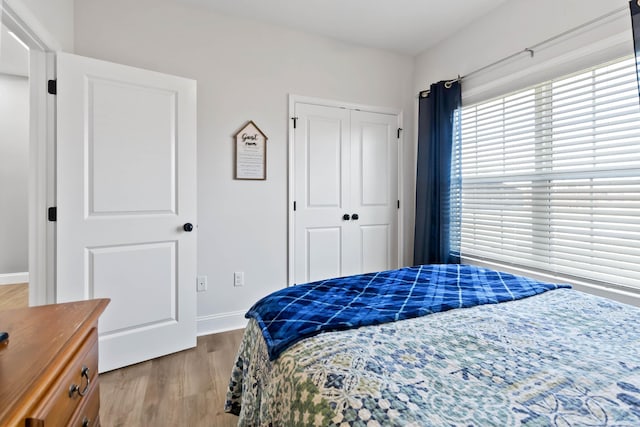 288 Liam Way, Paint Lick, KY 40461 - bedroom with baseboards, a closet, and wood finished floors