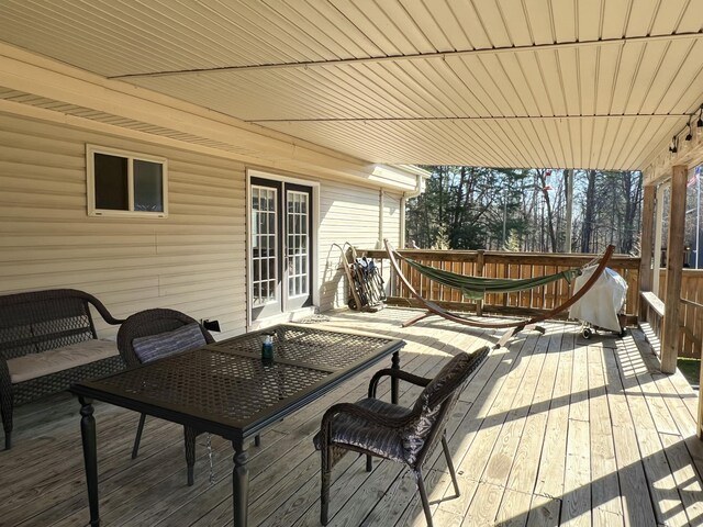 view of wooden deck