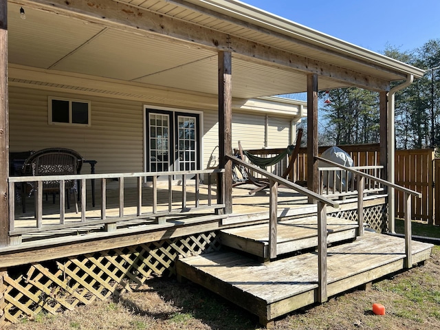 view of wooden deck