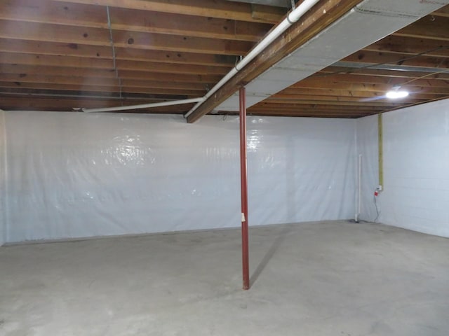 view of basement