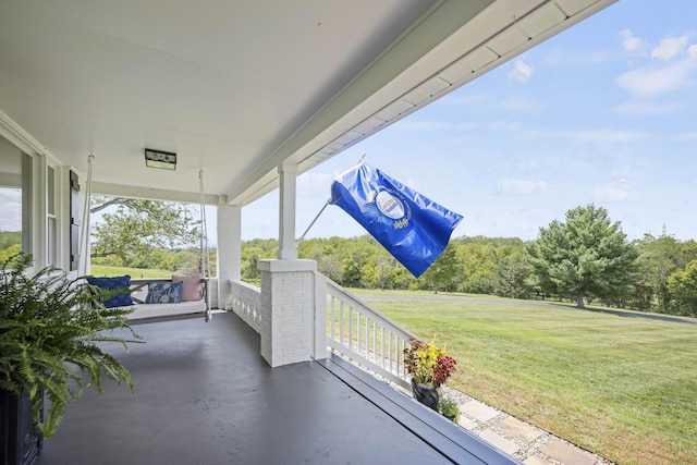 balcony with covered porch