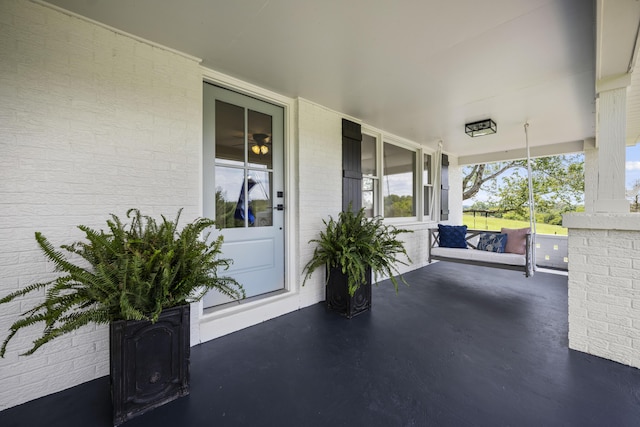 view of patio / terrace featuring covered porch