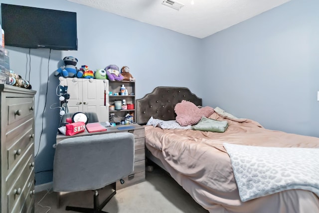 bedroom featuring carpet