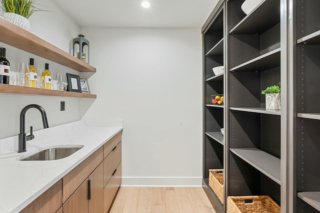 interior space featuring sink