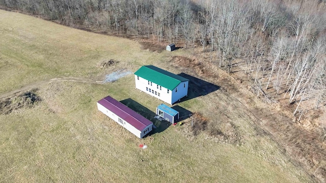 aerial view featuring a rural view