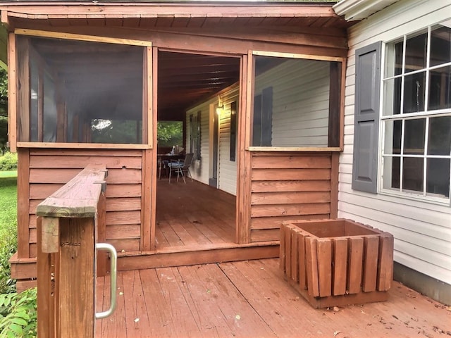 view of wooden deck