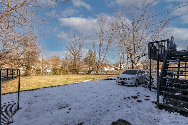 view of snowy yard