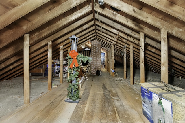 view of attic