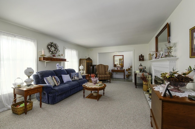 view of carpeted living room