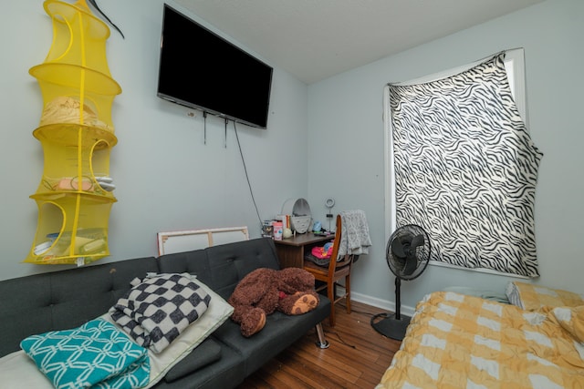 bedroom featuring hardwood / wood-style floors