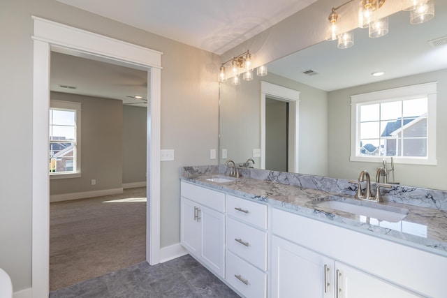 bathroom featuring vanity