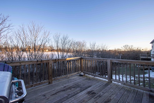 view of deck at dusk